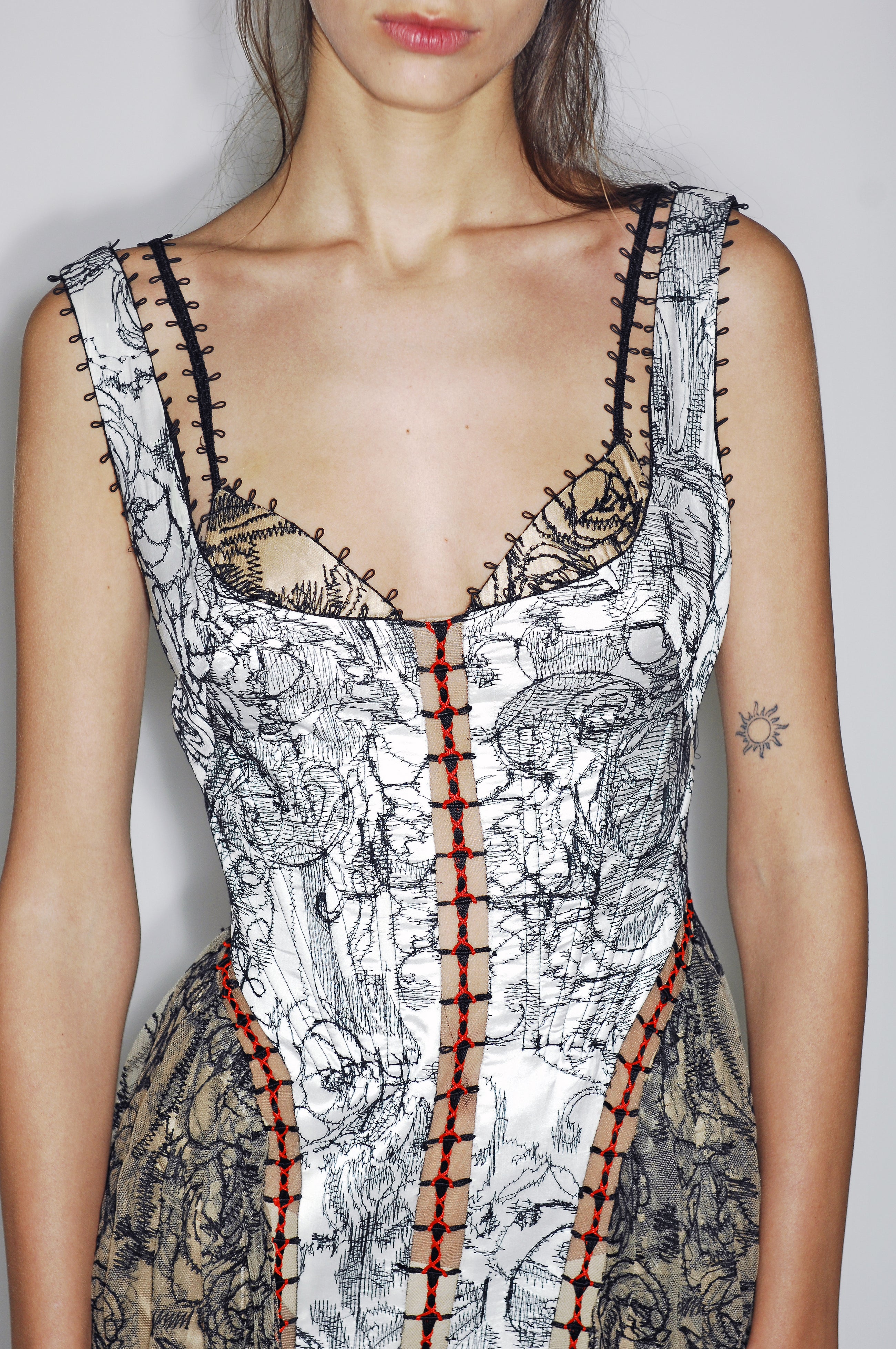 Crimson Trace Lace Midi Dress in White