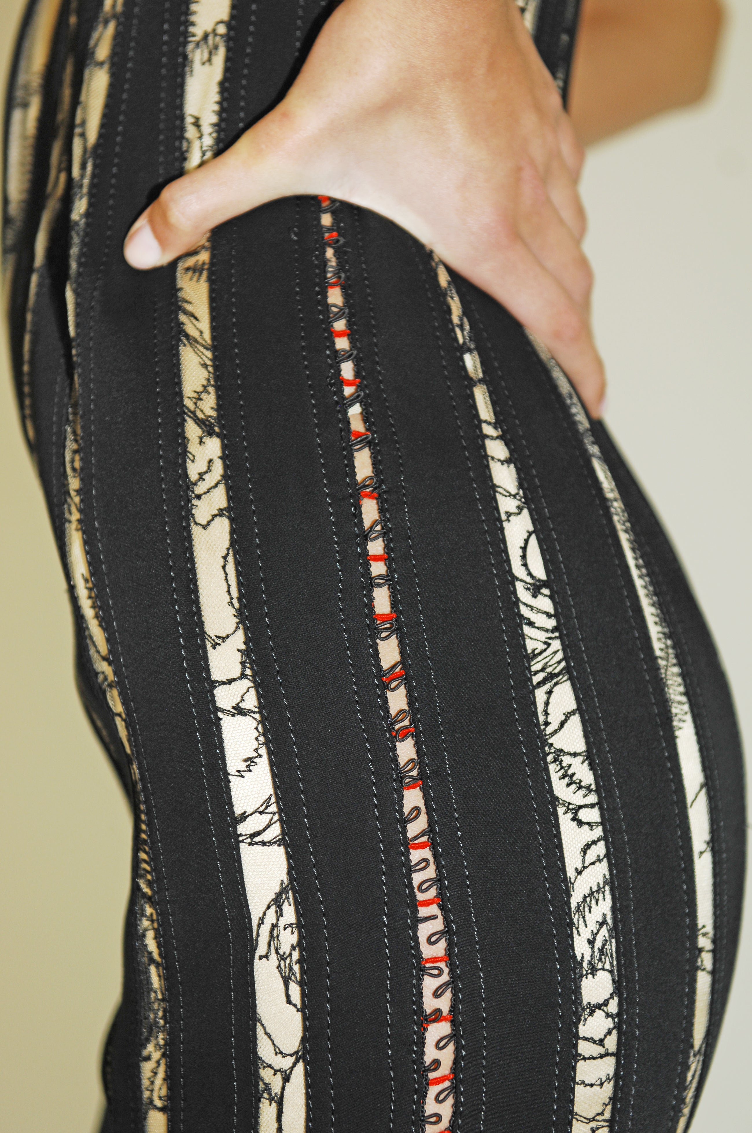 Nocturnal Elegance Pencil Dress in Black