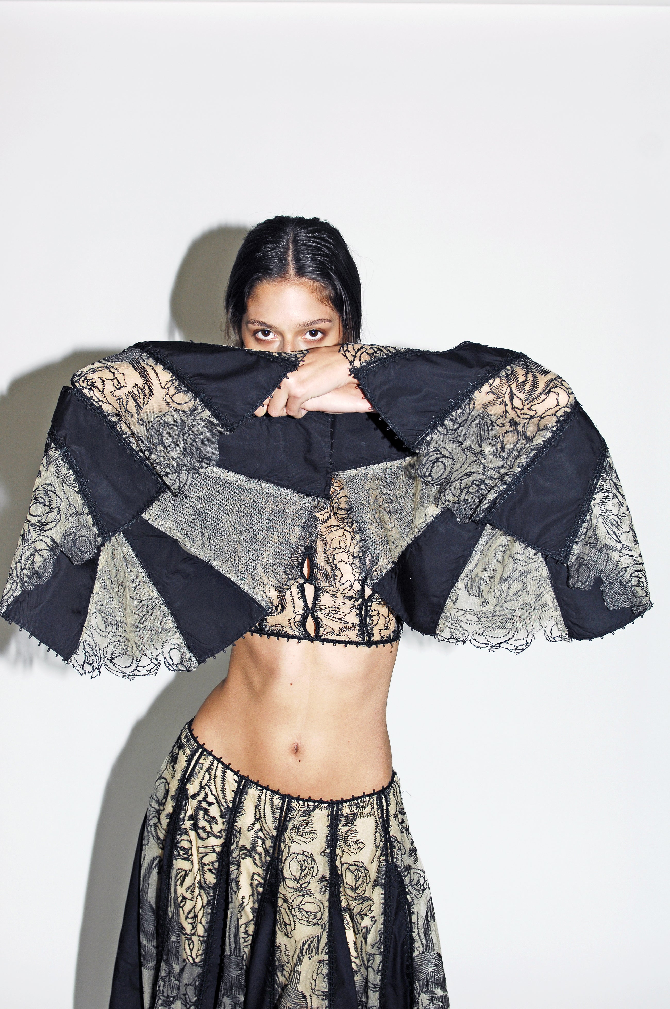 Twilight Reverie Lace Top in Black