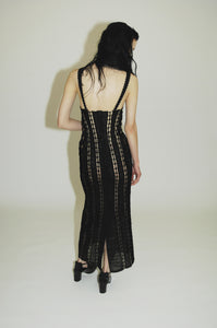 Fashion-forward black dress with off-shoulder style