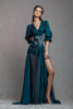 Mystic Waters Floor Length Wrap Dress