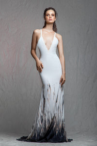 Earth's Serenade Floor Length V-Neck Dress