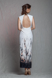 Earth Whispers Midi Cut Out White Dress