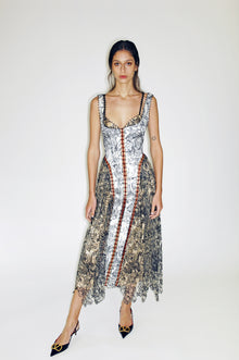 Crimson Trace Lace Midi Dress in White