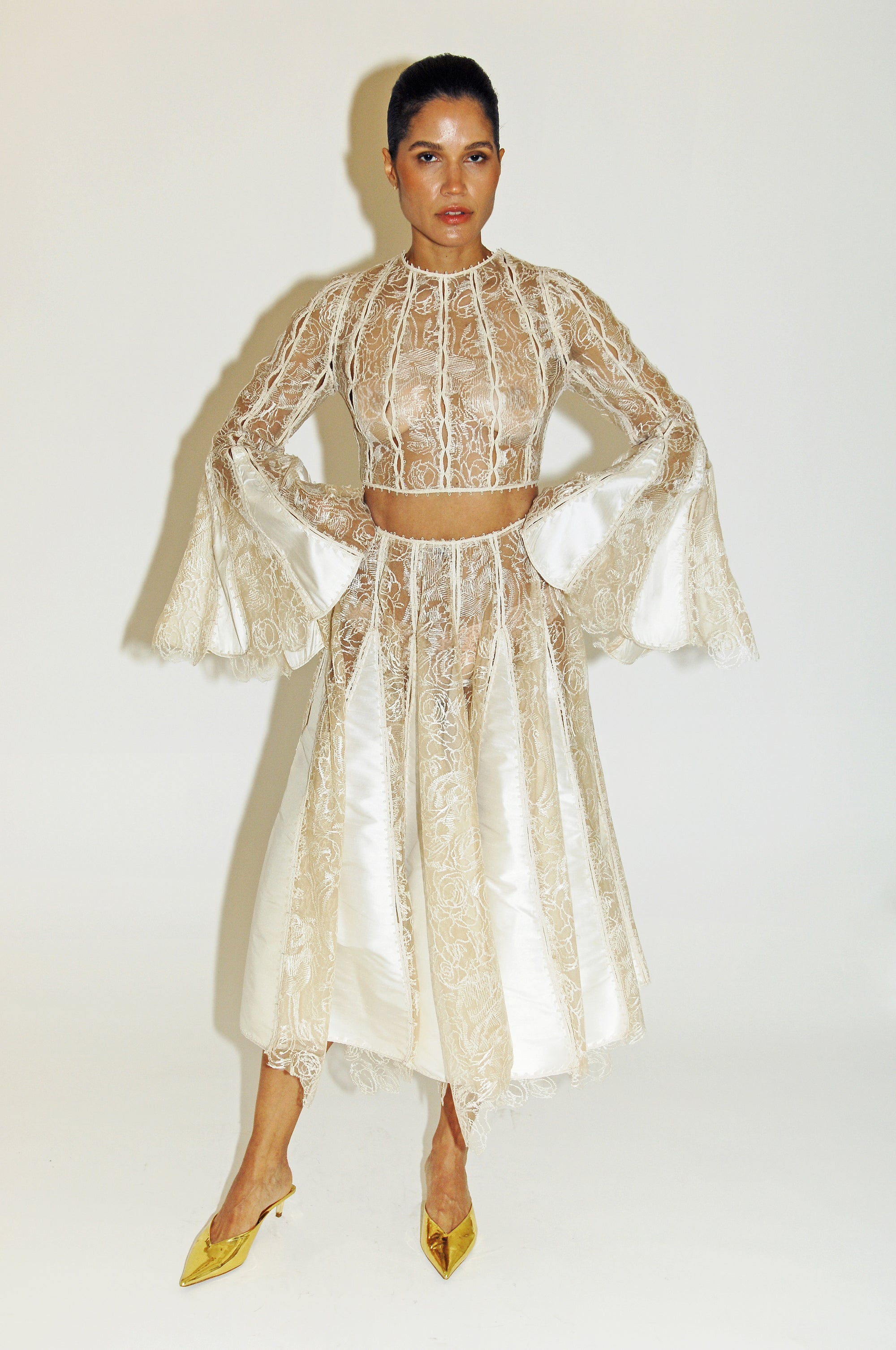 Twilight Reverie Lace Skirt in Ivory