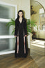 Elegant long sleeve black evening dress for a glamorous lool