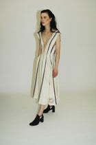 White handwoven in india off-the-shoulder V-neckline wedding silk dress