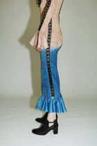 No Fucks Given, Hand-dyed multi-color maxi dress - Blue